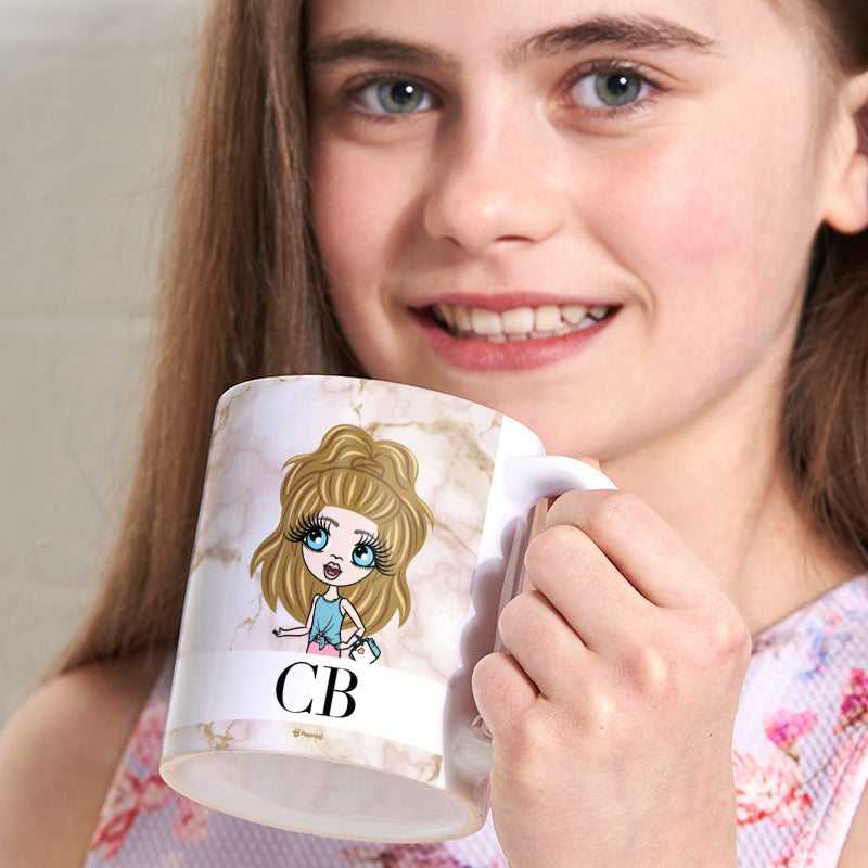 ClaireaBella Girls The LUX Collection Pink Marble Mug