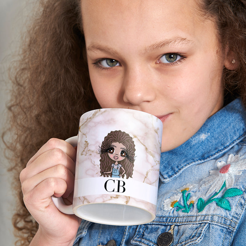 ClaireaBella Girls The LUX Collection Pink Marble Mug
