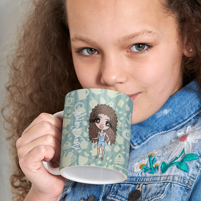 ClaireaBella Girls Teapot Print Mug