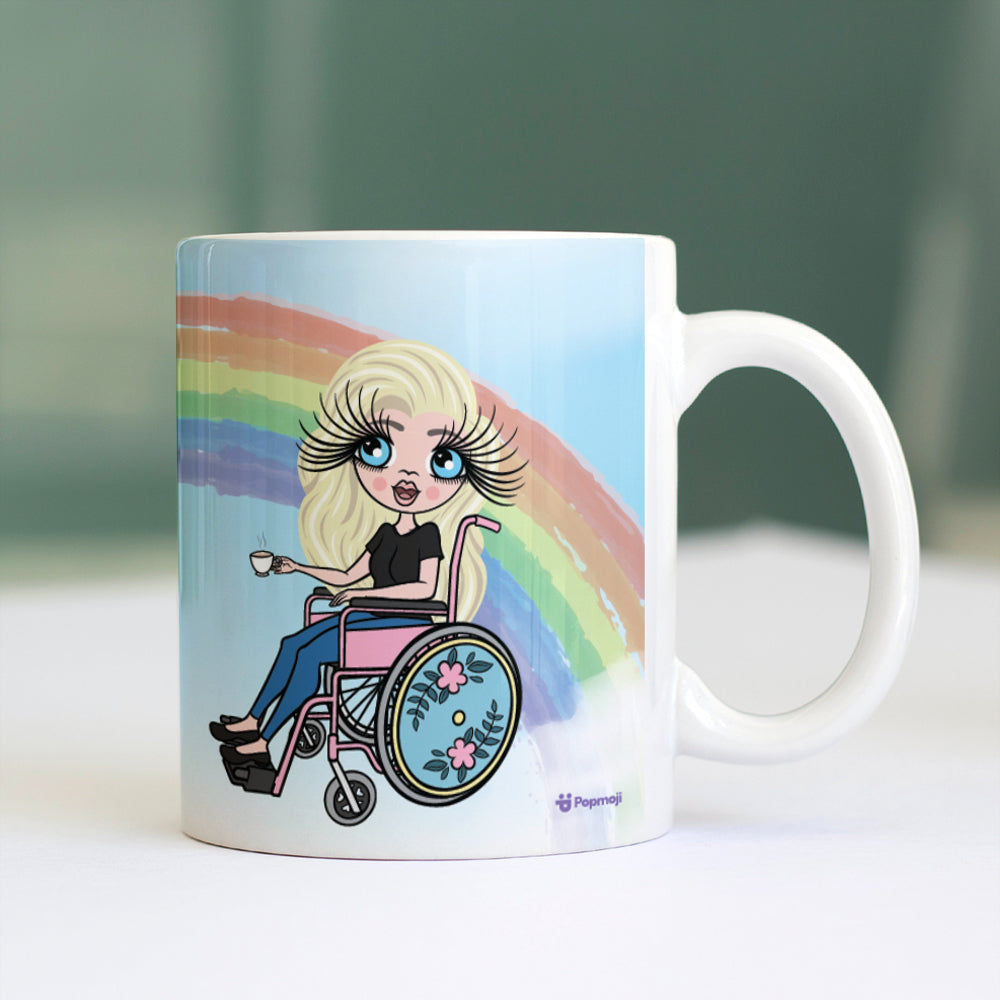 ClaireaBella Wheelchair Rainbow Mug