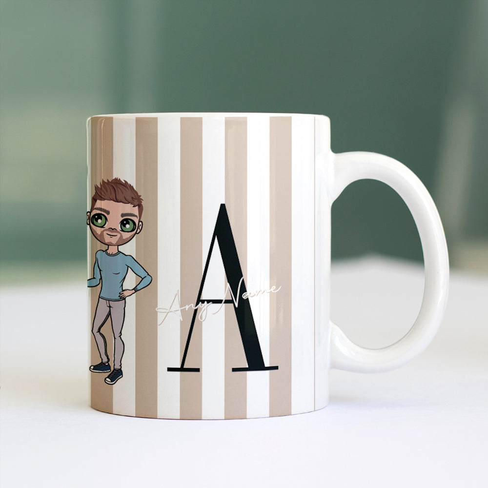 MrCB The LUX Collection Initial Stripe Mug