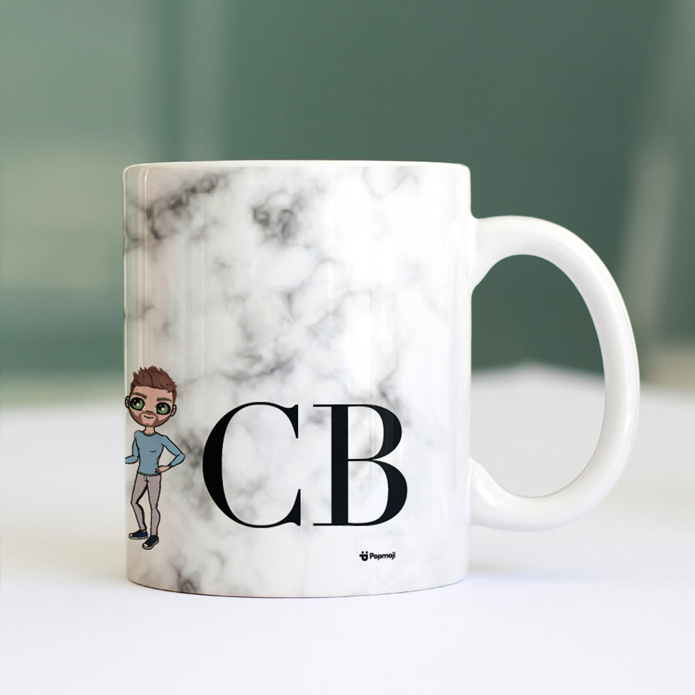 MrCB The LUX Collection White Marble Mug