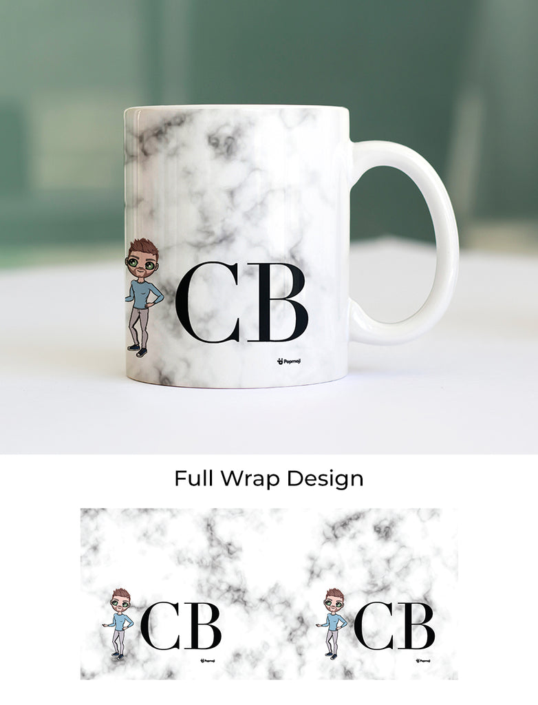 MrCB The LUX Collection White Marble Mug