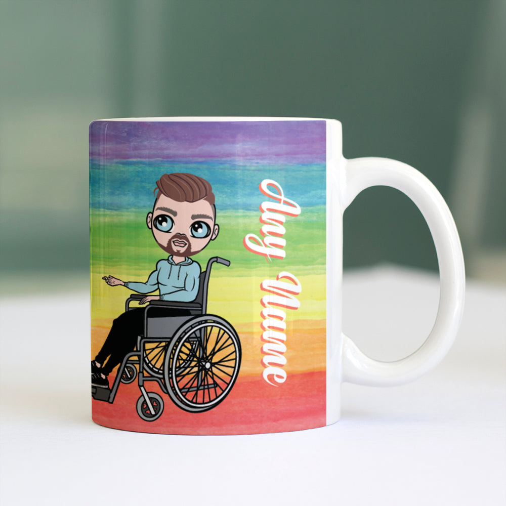 MrCB Wheelchair Rainbow Mug