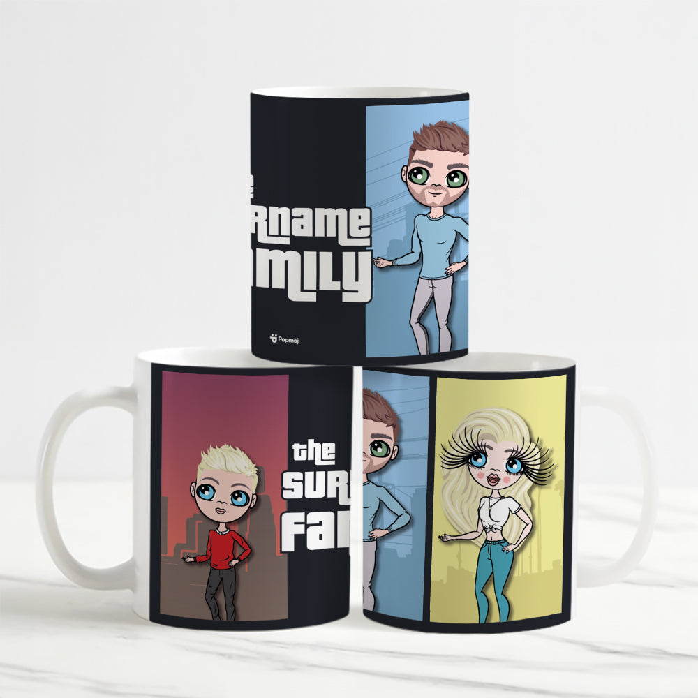 Multi Character Colour Blocks Family Of 3 Mug
