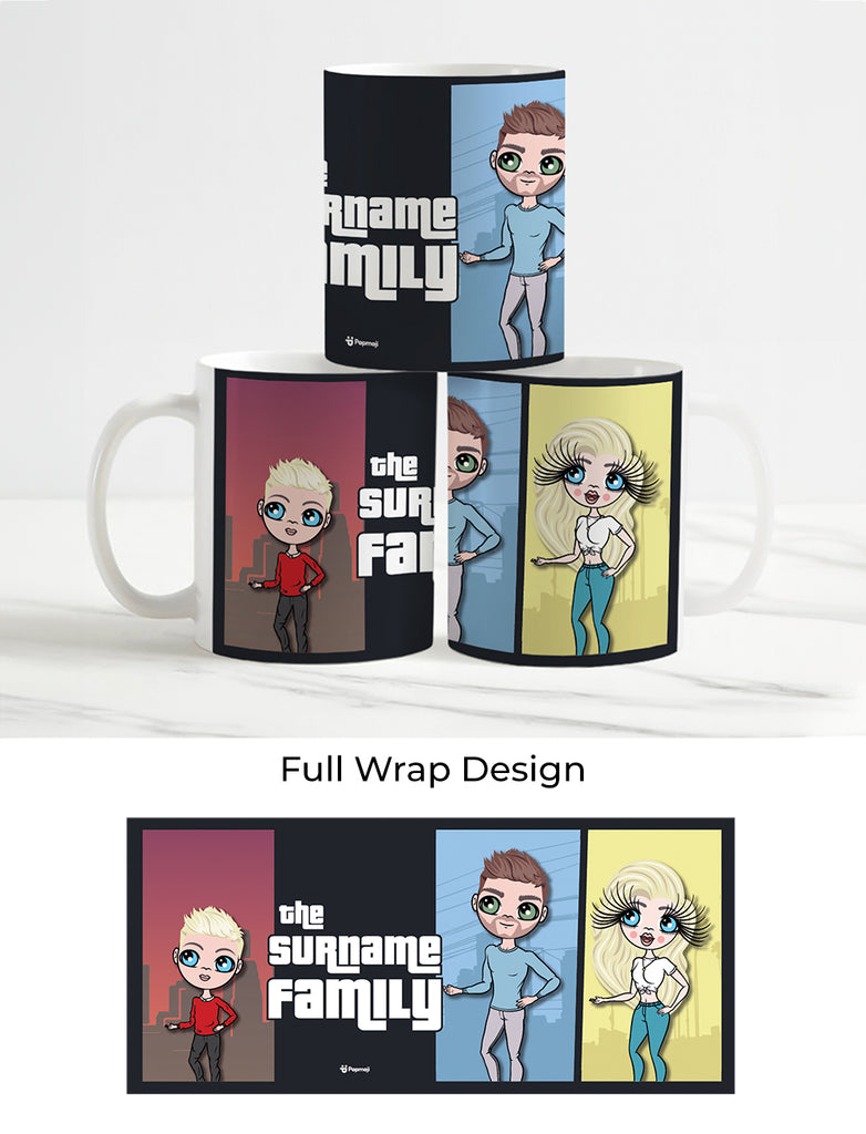 Multi Character Colour Blocks Family Of 3 Mug