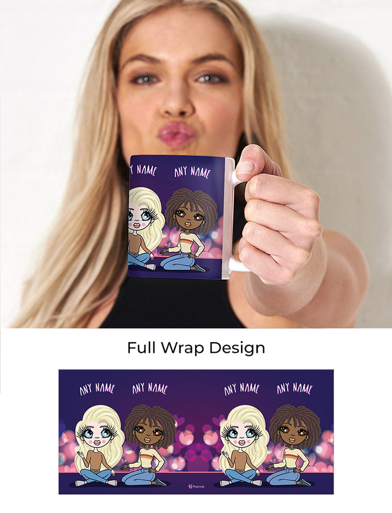 Multi Character Personalised Friends Party Lights Mug