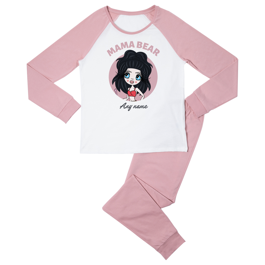 ClaireaBella Personalised Pink Mama Bear Pyjamas