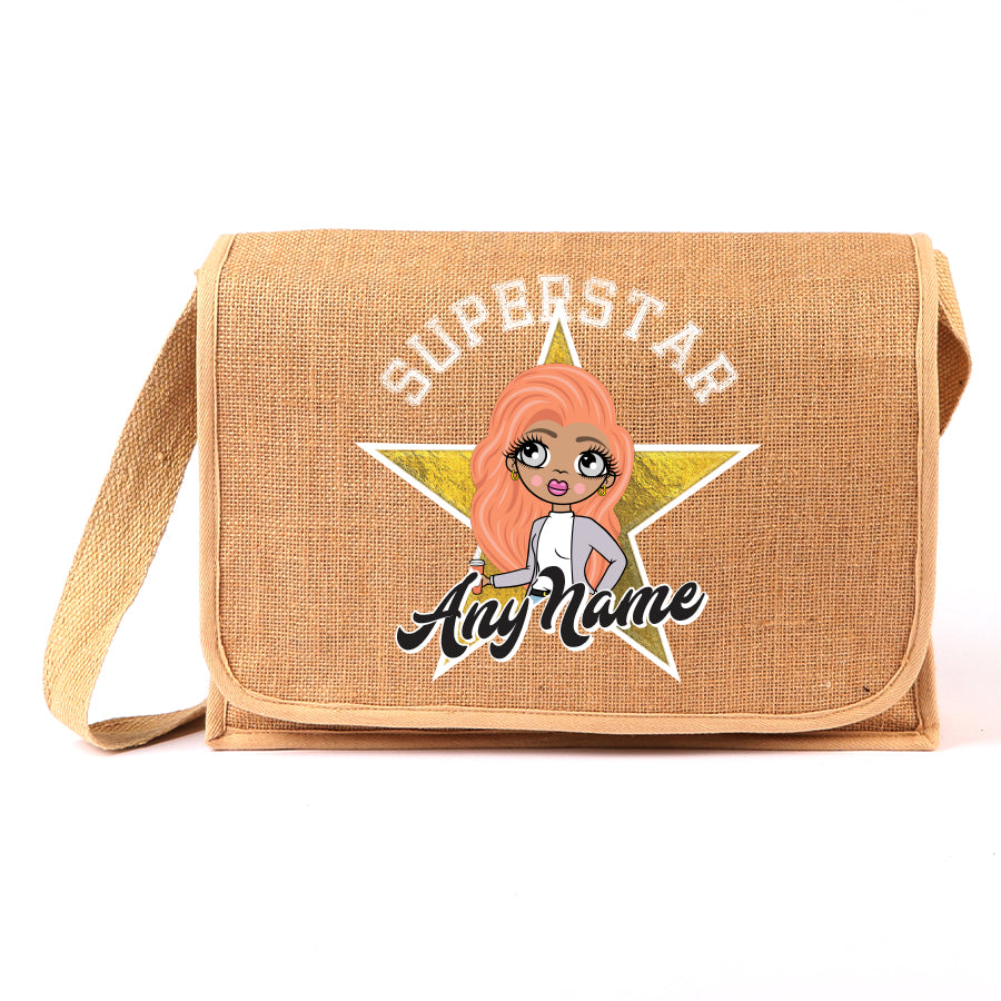 ClaireaBella Personalised SuperStar Jute Satchel
