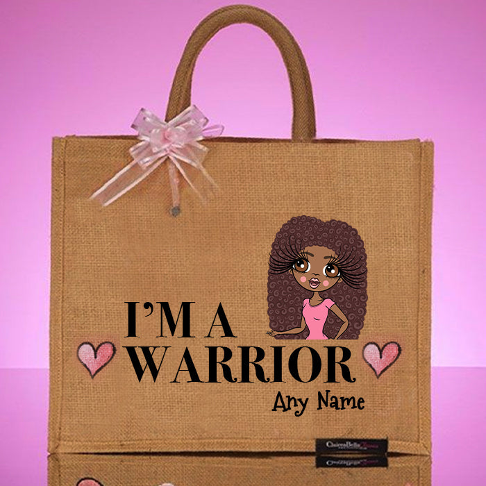ClaireaBella Personalised Warrior Large Jute Bag