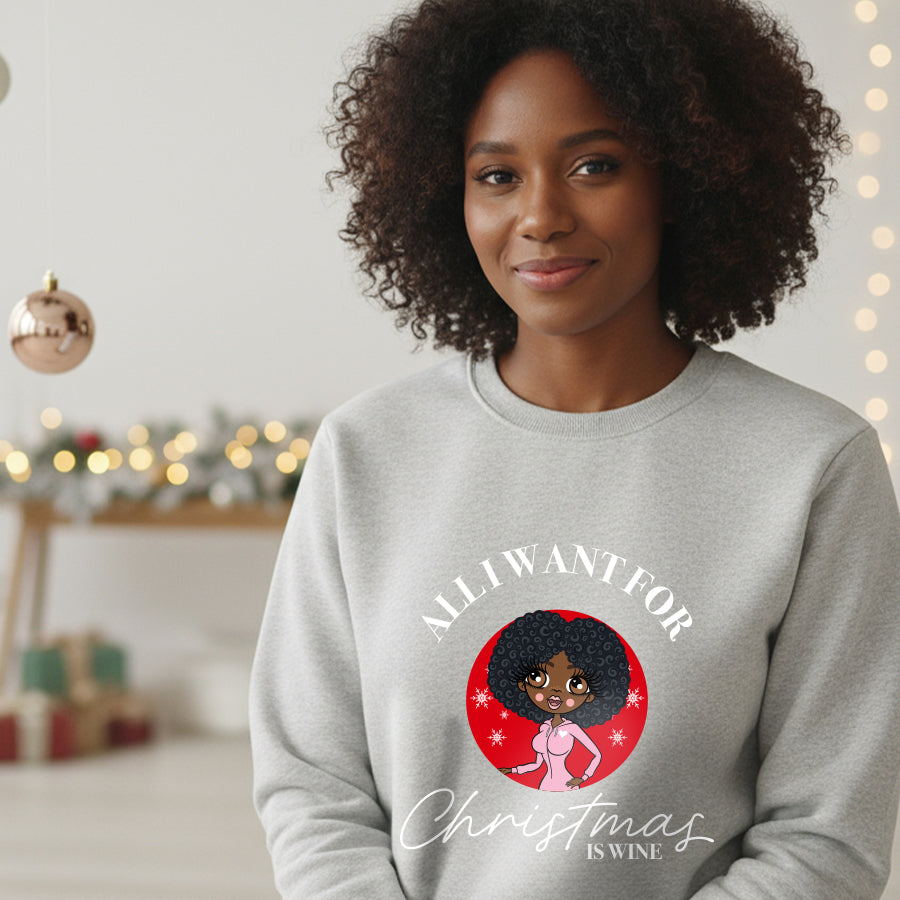 ClaireaBella Christmas Wine Christmas Jumper