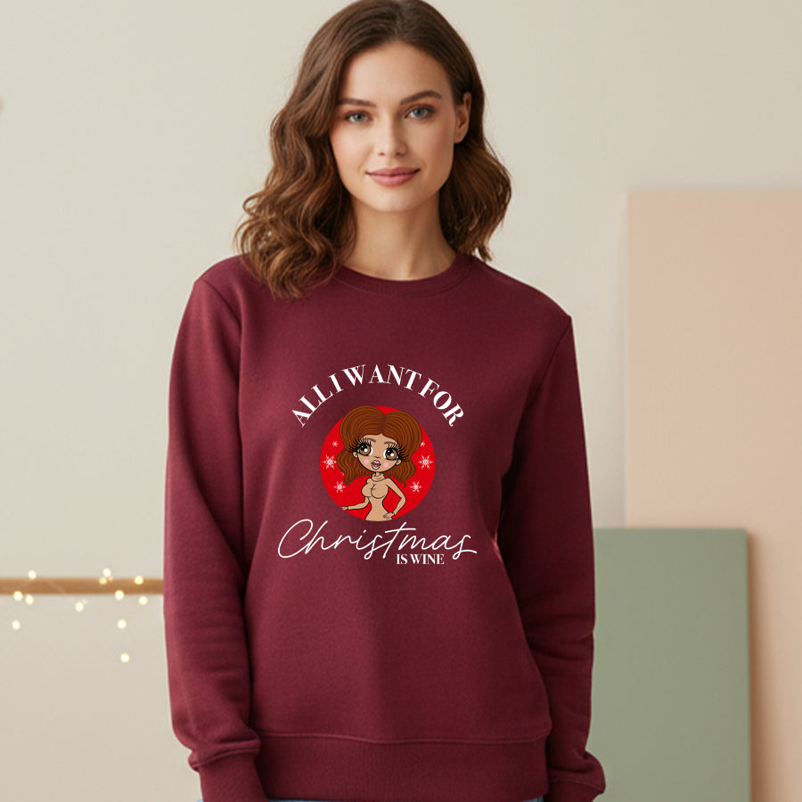 ClaireaBella Christmas Wine Christmas Jumper