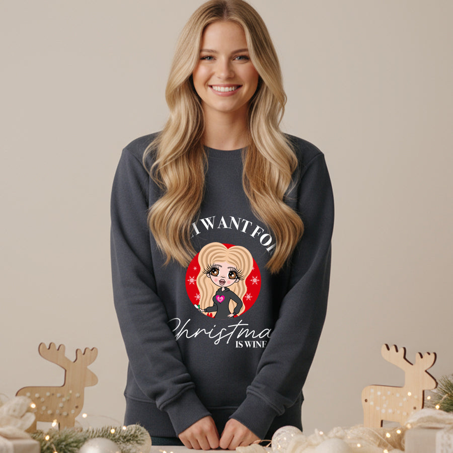 ClaireaBella Christmas Wine Christmas Jumper
