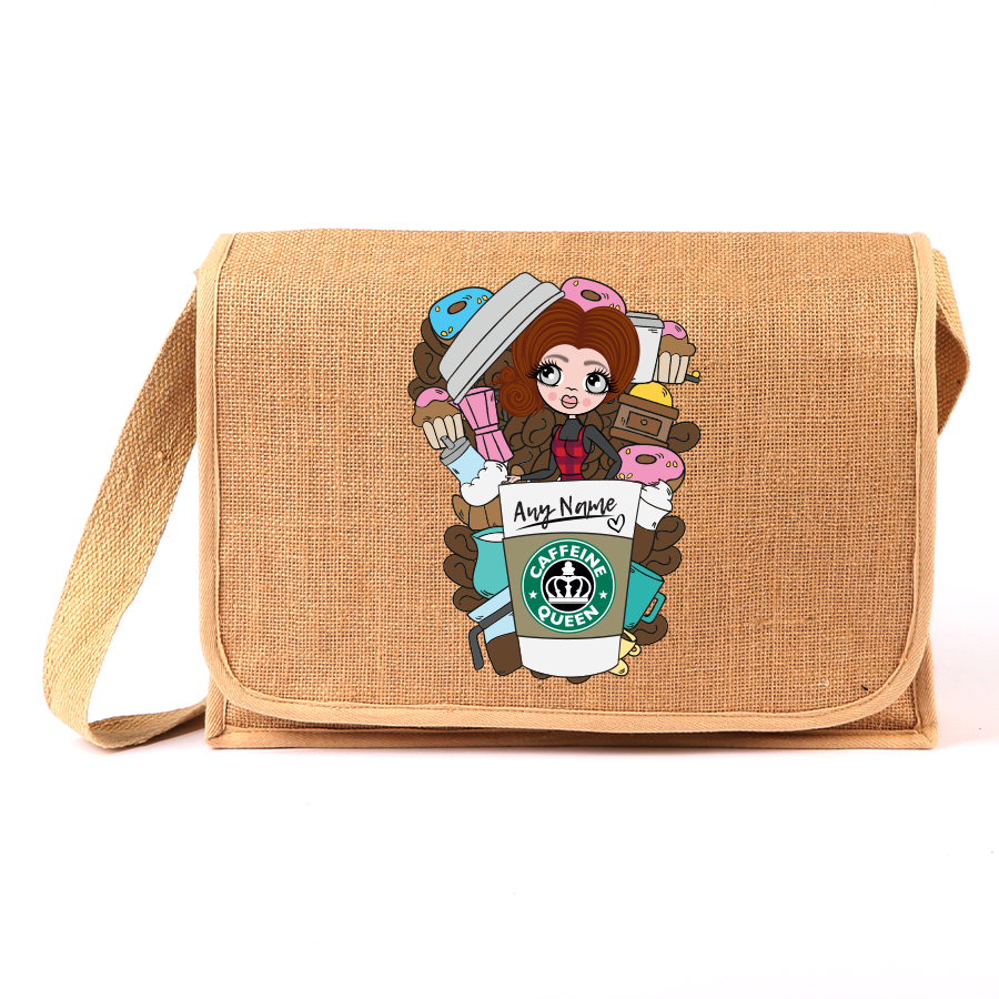 ClaireaBella Personalised Caffeine Queen Jute Satchel