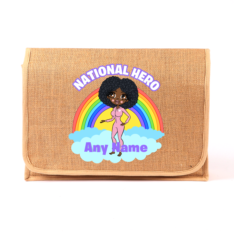 ClaireaBella Personalised National Hero Jute Satchel