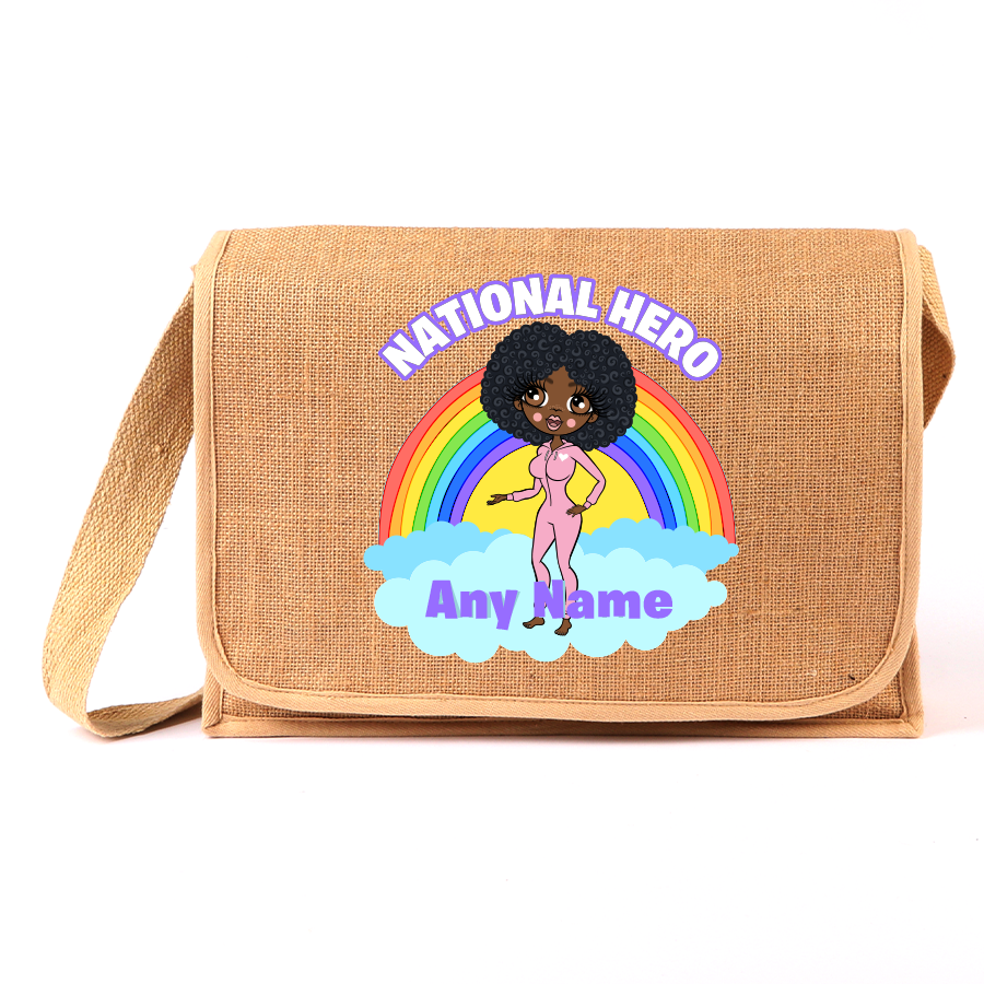 ClaireaBella Personalised National Hero Jute Satchel