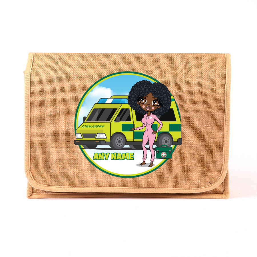 ClaireaBella Personalised Paramedic Jute Satchel