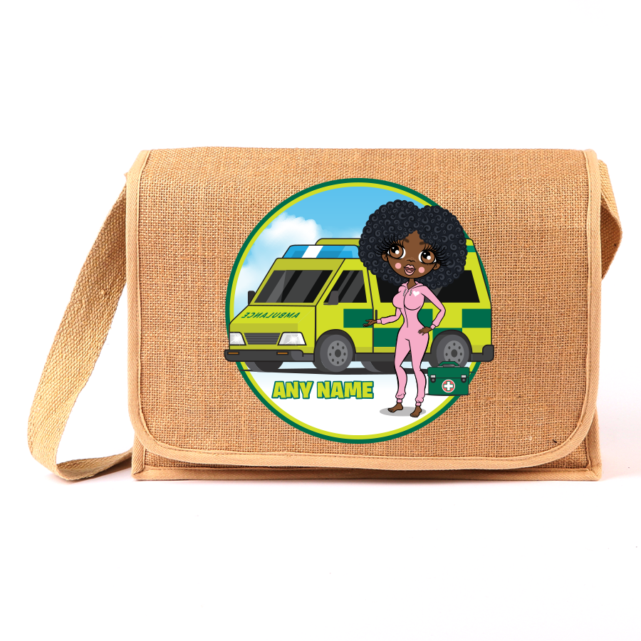 ClaireaBella Personalised Paramedic Jute Satchel