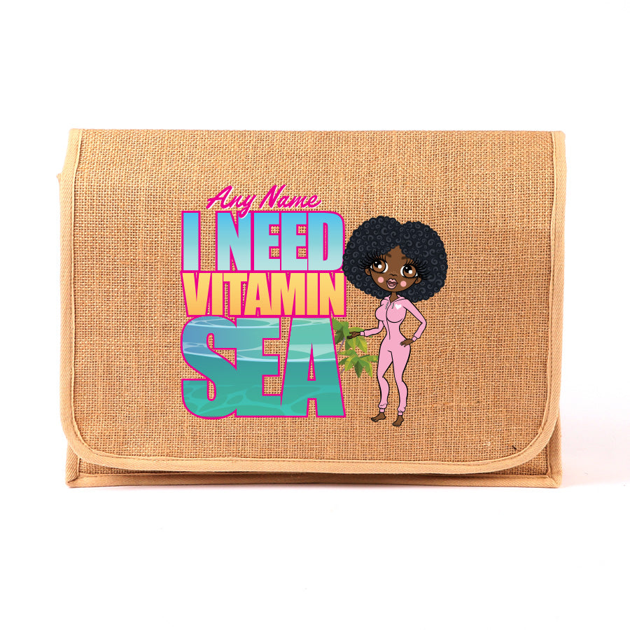 ClaireaBella Personalised Vitamin Sea Jute Satchel