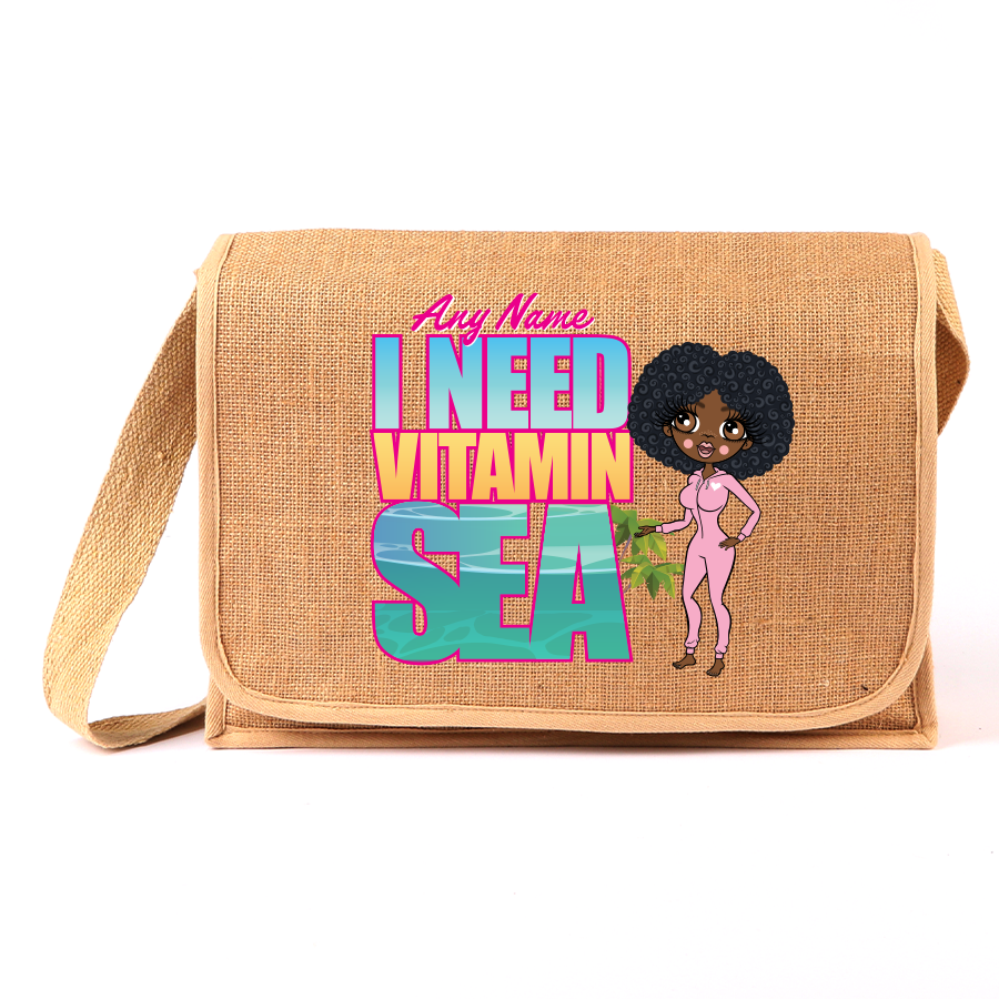 ClaireaBella Personalised Vitamin Sea Jute Satchel