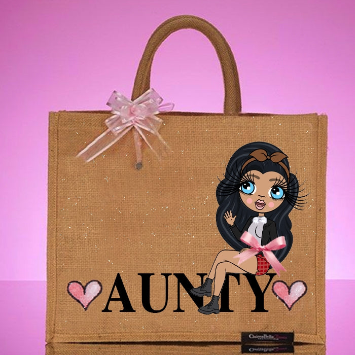 ClaireaBella Aunty Lounging Large Jute Bag - Image 1