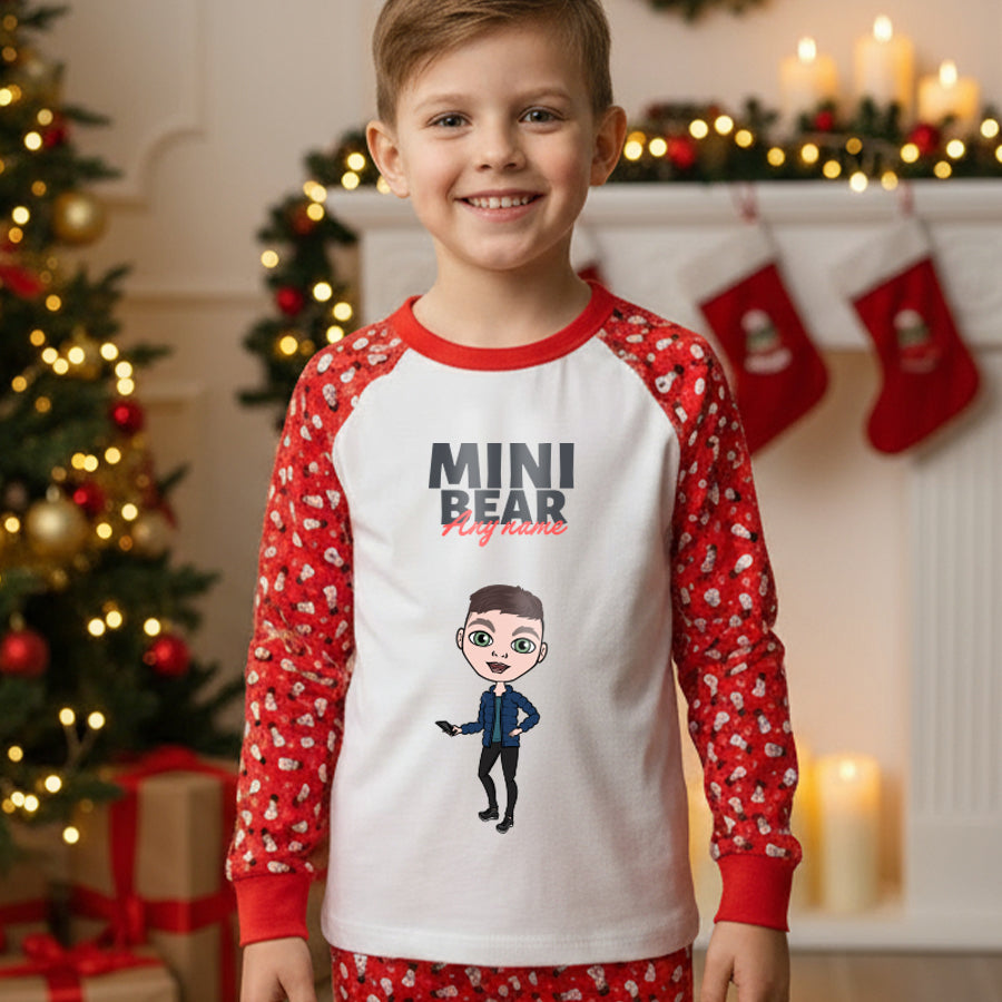 Jnr Boys Personalised Mini Bear Pyjamas