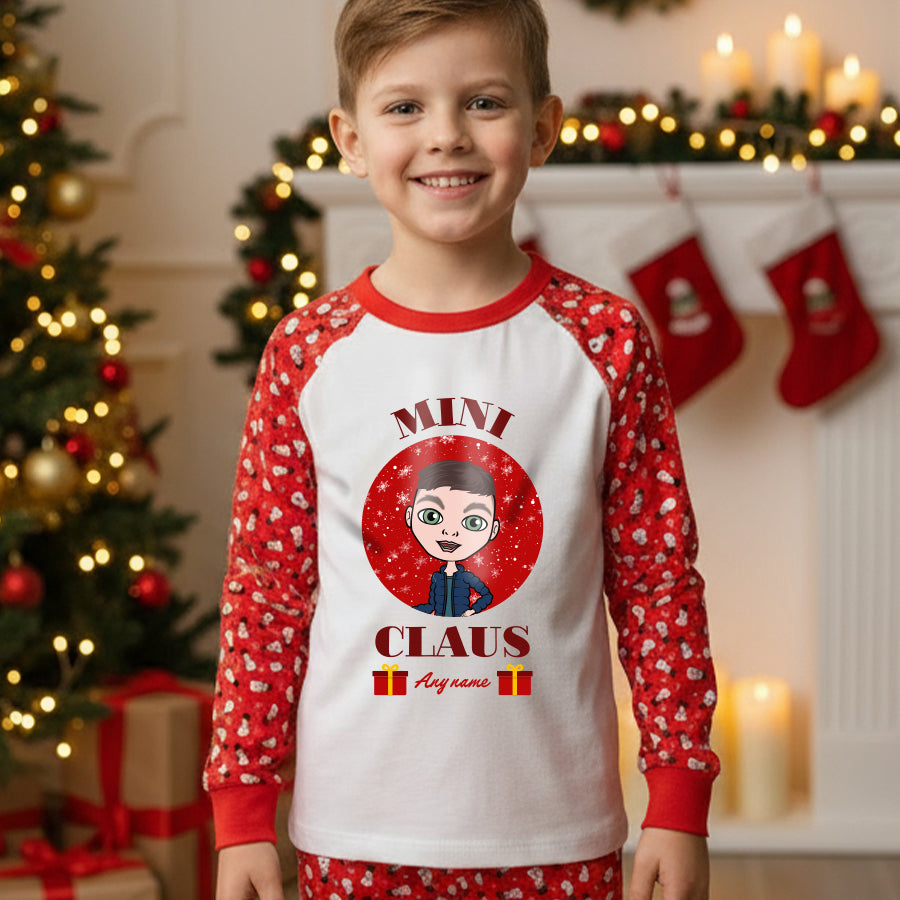 Jnr Boys Personalised Mini Claus Christmas Pyjamas