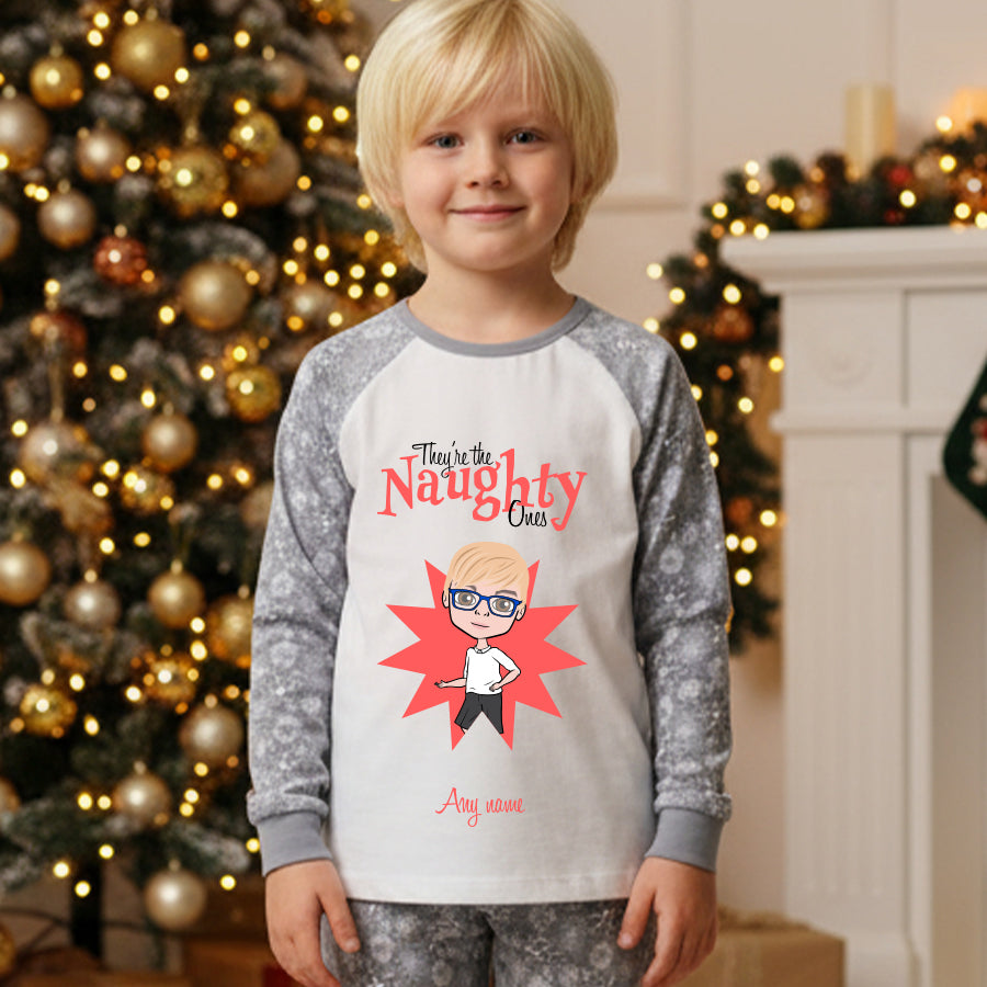 Jnr Boys Personalised Naughty Ones Pyjamas