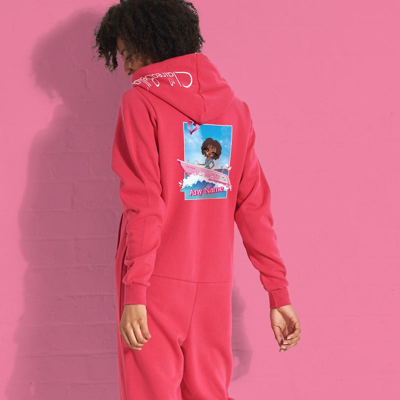 ClaireaBella Personalised Pink Pleasure Cruise Onesie - Image 1