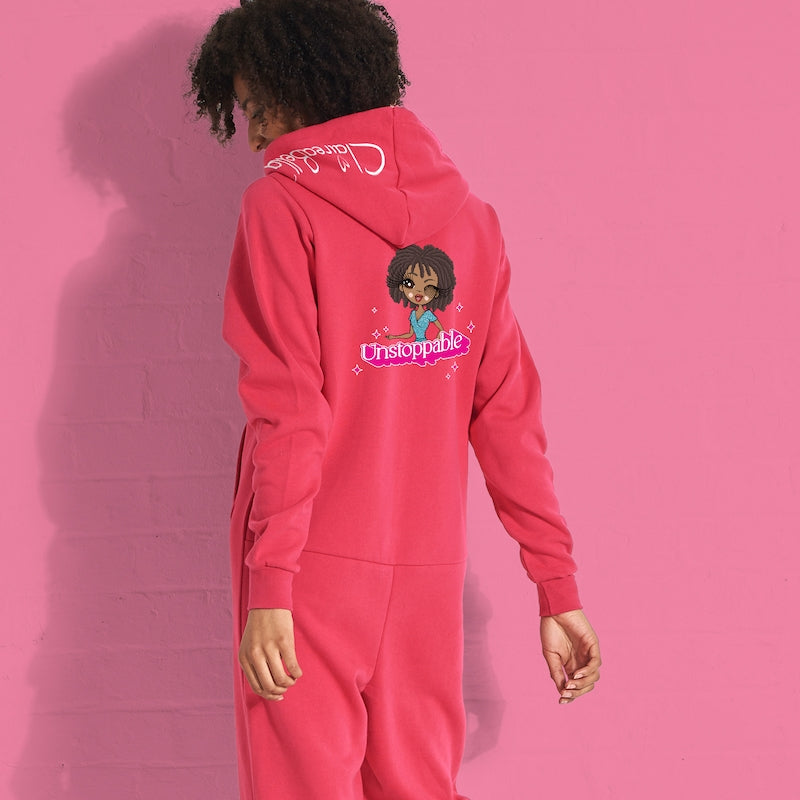 ClaireaBella Personalised Pink Slogan Onesie - Image 1