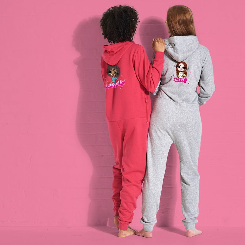 ClaireaBella Personalised Pink Slogan Onesie - Image 3
