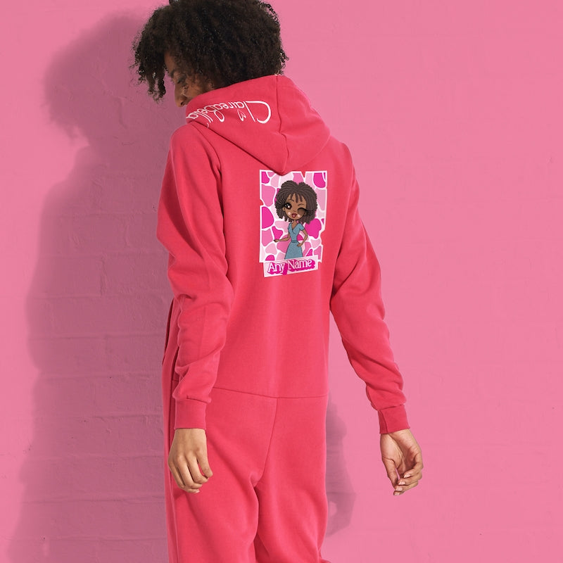 ClaireaBella Personalised Pink Stone Wall Onesie - Image 1