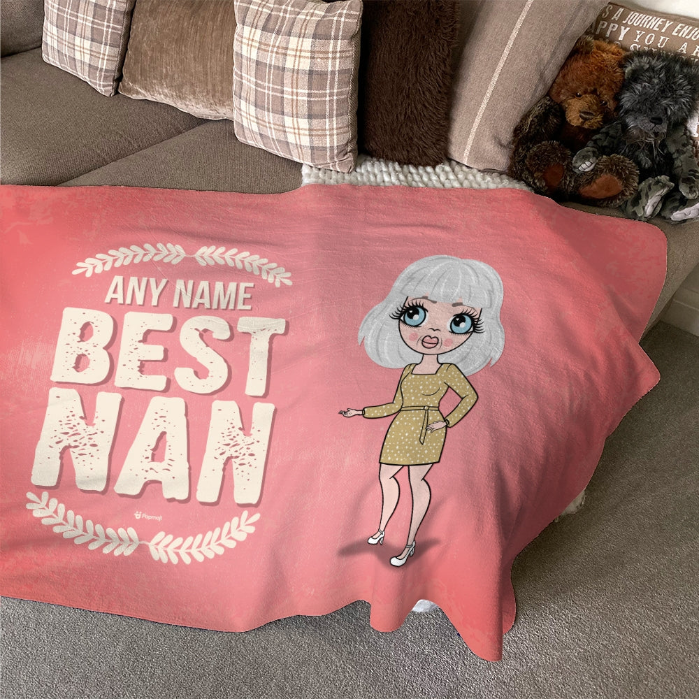 ClaireaBella Personalised Best Nan Fleece Blanket - Image 6