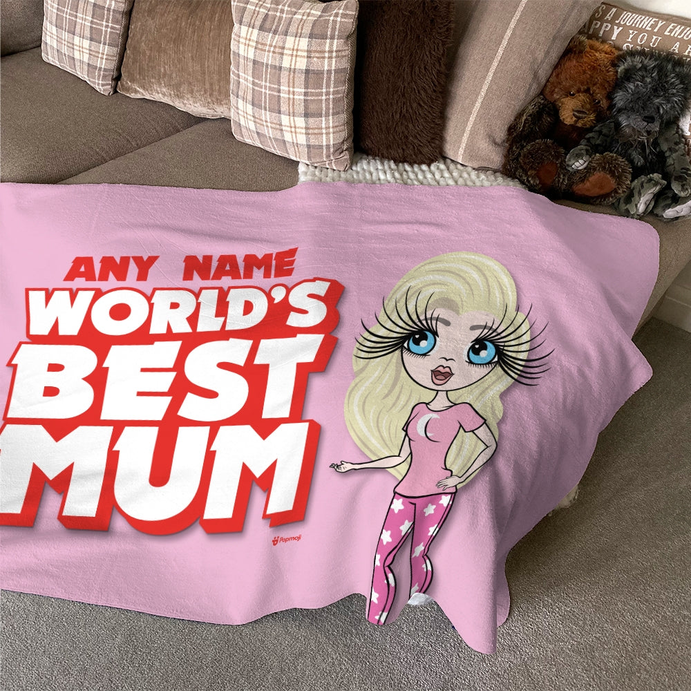 ClaireaBella Personalised World's Best Mum Fleece Blanket - Image 7