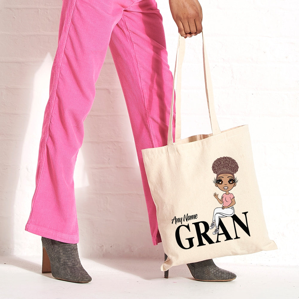 ClaireaBella Personalised Lounging Gran Canvas Bag - Image 4