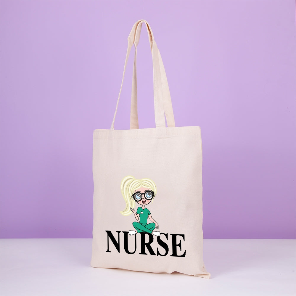 ClaireaBella Personalised Relaxed Nurse Canvas Bag - Image 2