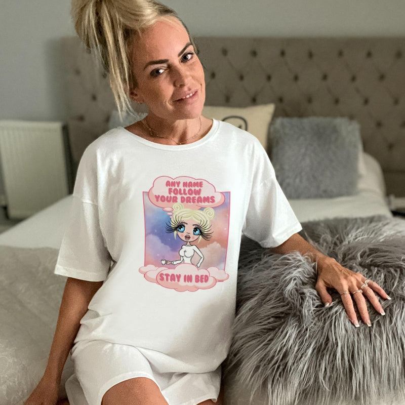 ClaireaBella Personalised Follow Your Dreams Sleep Tee - Image 1