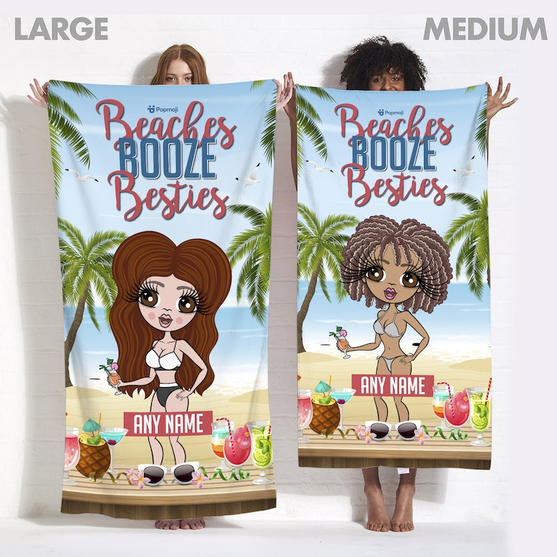 ClaireaBella Personalised Beaches, Booze & Besties Trip Beach Towel - Image 5