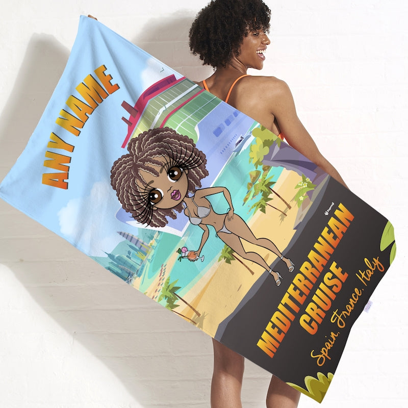 ClaireaBella Mediterranean Cruise Beach Towel - Image 1