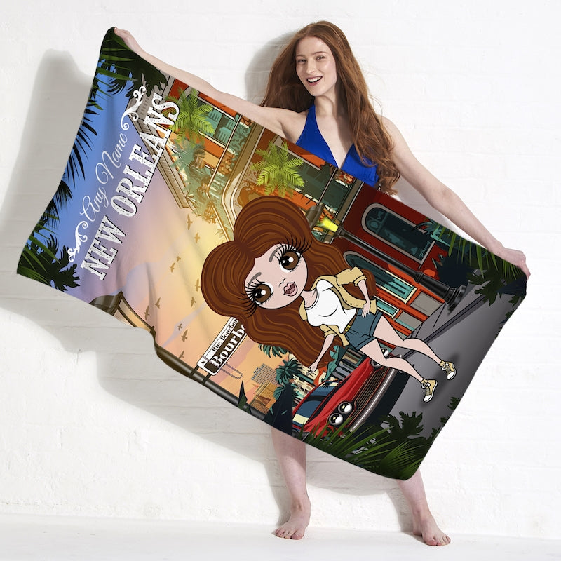 ClaireaBella Personalised New Orleans Beach Towel - Image 1
