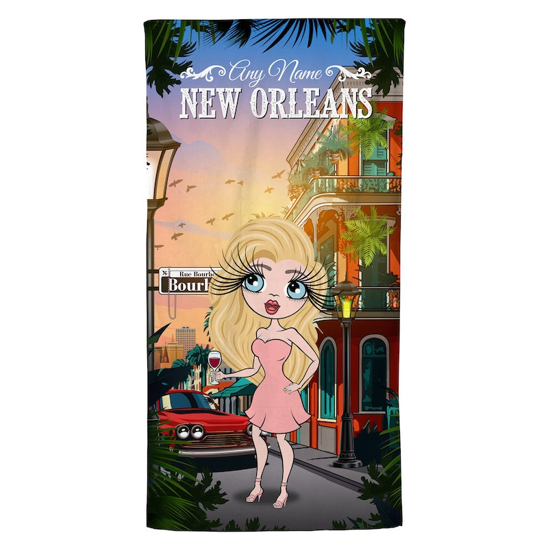 ClaireaBella Personalised New Orleans Beach Towel - Image 2