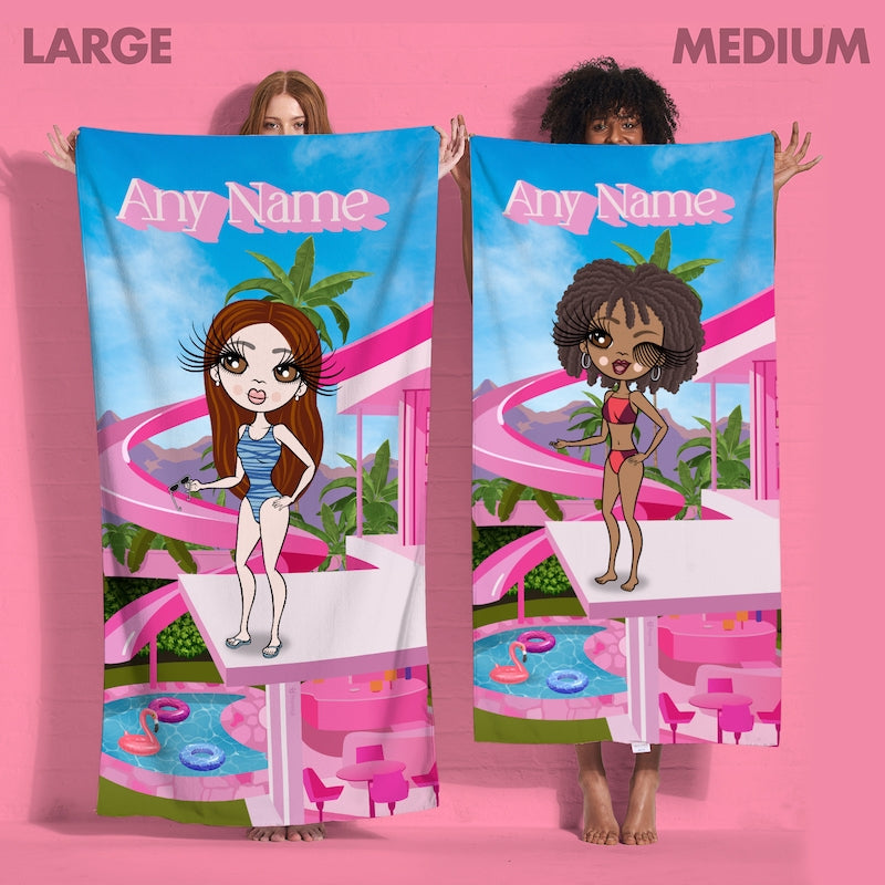 ClaireaBella Personalised Pink Palace Beach Towel - Image 6