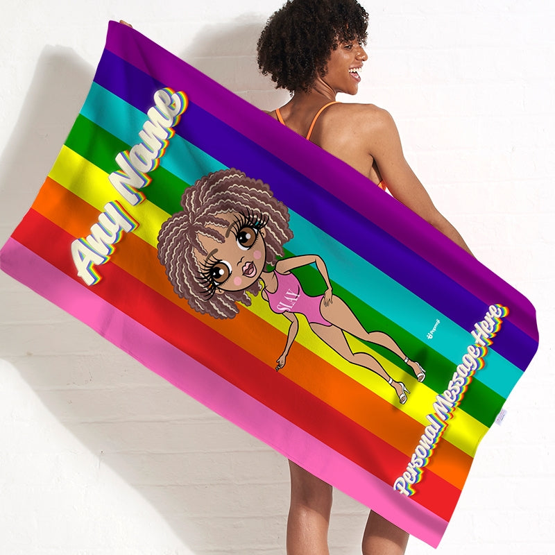 ClaireaBella Pride Flag Beach Towel - Image 3