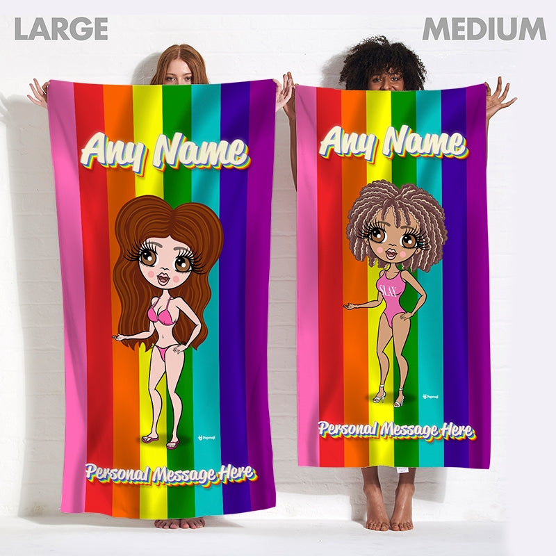 ClaireaBella Pride Flag Beach Towel - Image 2