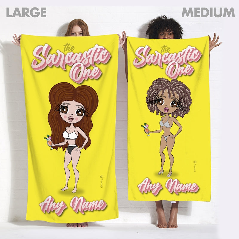ClaireaBella Personalised The Sarcastic One Girls Trip Beach Towel - Image 5