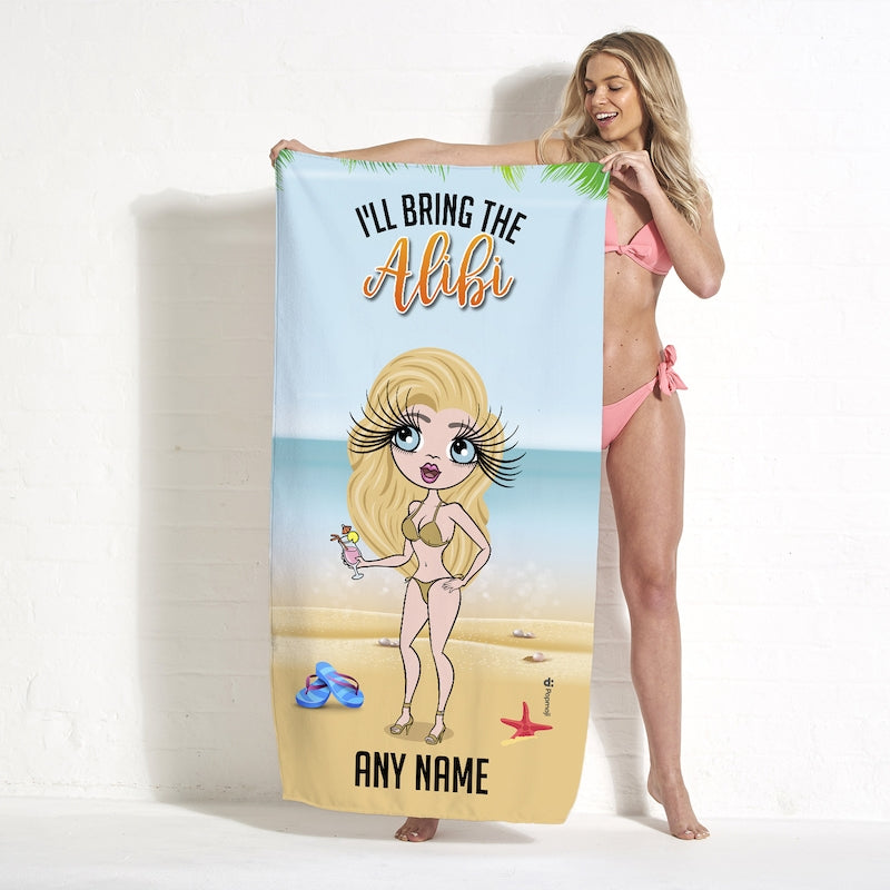 ClaireaBella Personalised Tropical Girls Trip The Alibi Beach Towel - Image 5