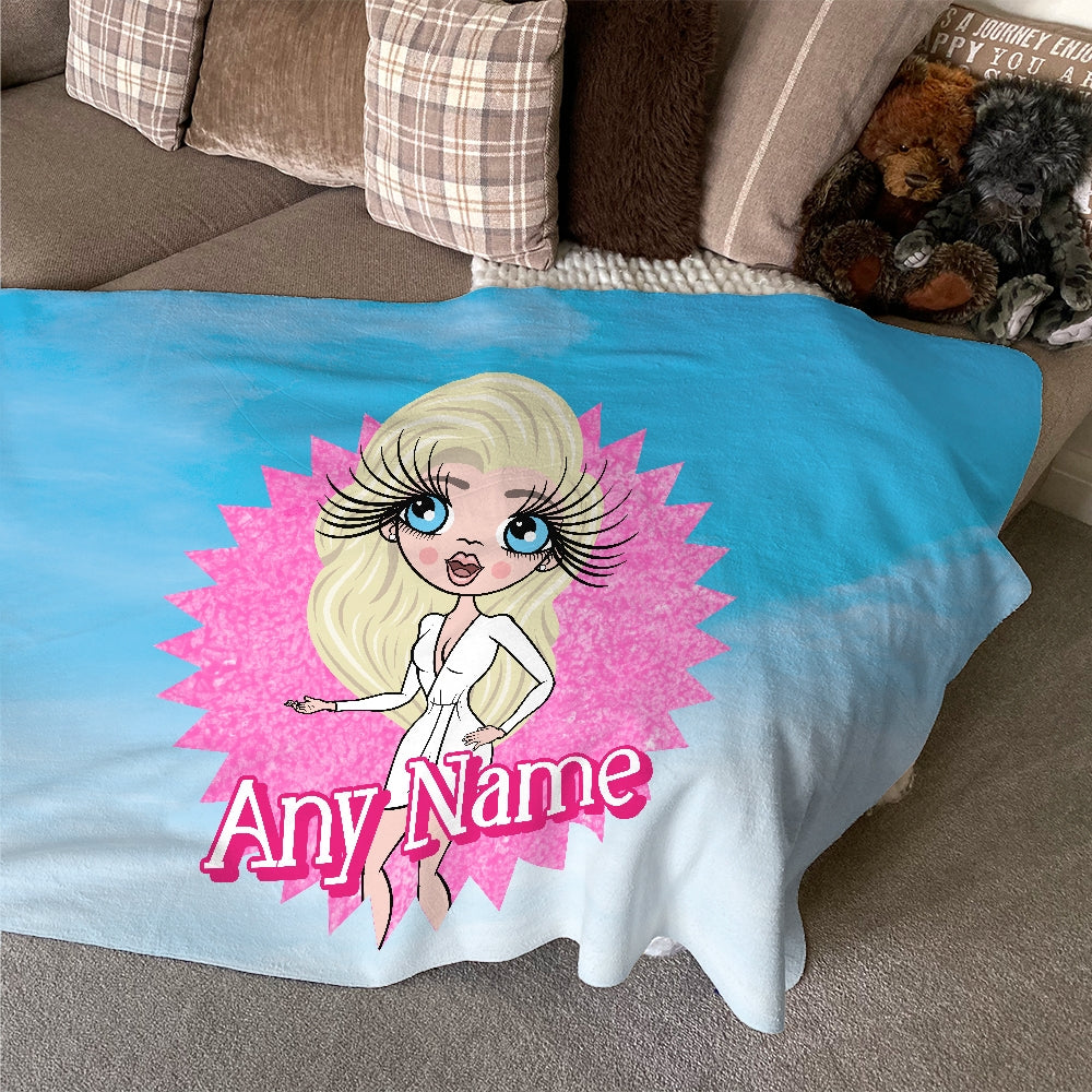 ClaireaBella Personalised Pink Star Burst Fleece Blanket - Image 7