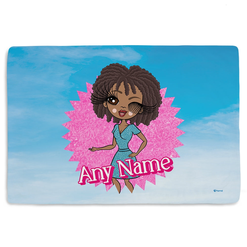 ClaireaBella Personalised Pink Star Burst Fleece Blanket - Image 2