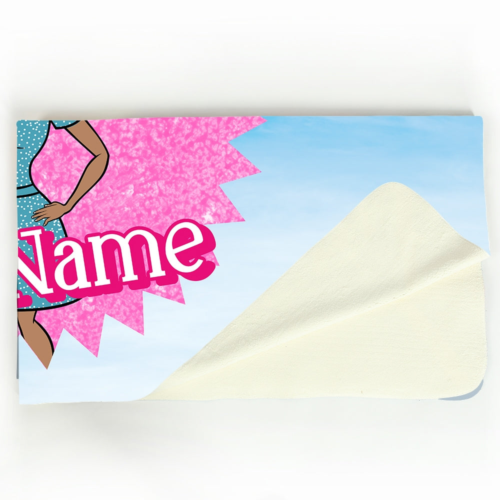 ClaireaBella Personalised Pink Star Burst Fleece Blanket - Image 3