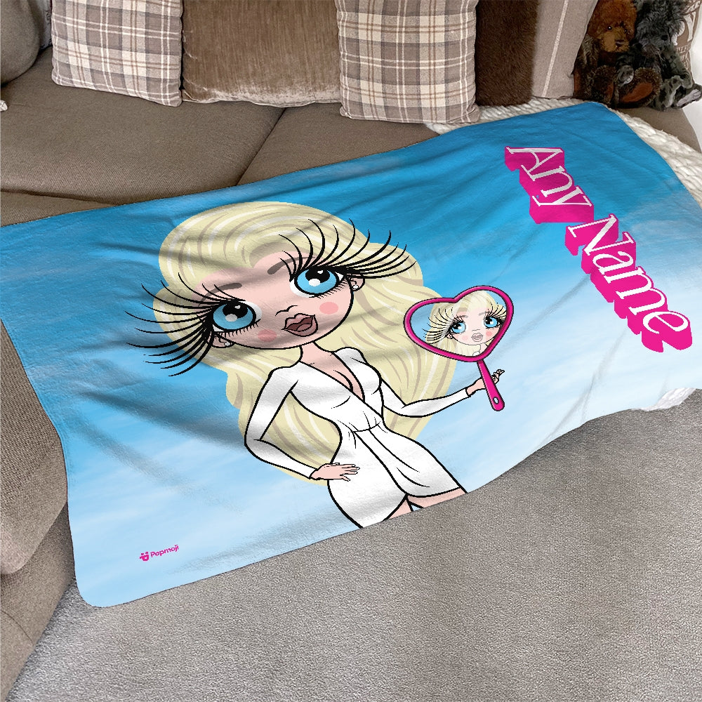 ClaireaBella Personalised Pink Poser Fleece Blanket - Image 1